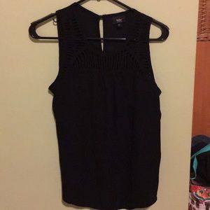 Black cutout tank top sheer
